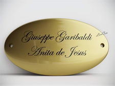 Targa Ovale in Ottone Finitura