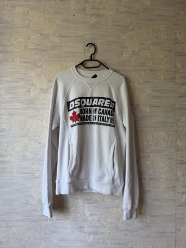 Felpa uomo bianca dsquared2 - uomo,
