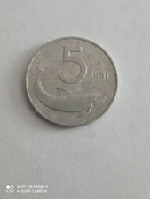 Moneta lire delfino e - 5,