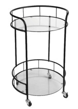 CARRELLO METALLO NERO TONDO 2