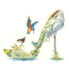 Bothy Threads Set punto croce "Lungo la riva del fiume", schema di conteggio, xs