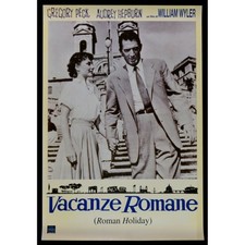 manifesto VACANZE ROMANE vespa piaggio audrey hepburn gregory peck a wyler W75
