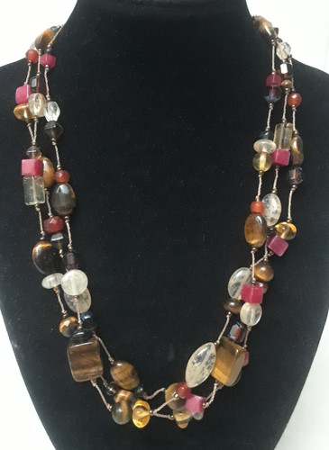 Collana perline occhio di - collana,