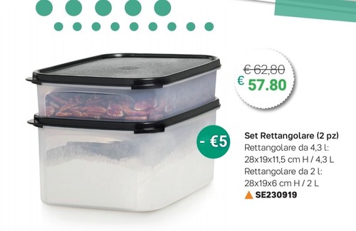 Tupperware set rettangolare - tupperware,