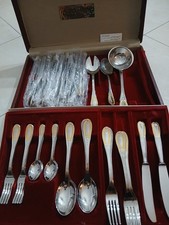 valigetta SERVIZIO posate GOTTINGHEN ACCIAIO 18/10 E ORO 24K 99 pezzi cerimonia