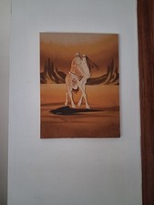 Quadro Egitto Sahara su base legno con  cammello in rilievo   mis40x30 perfetto!