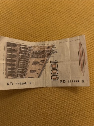 Banconota 1000 lire - lire, marco