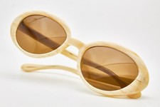 1980s Vintage oval like Kurt Cobain sunglasses MARWITZ Germany  horn texture