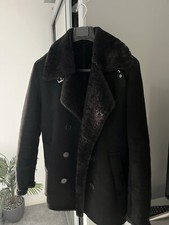 cappotto pelliccia uomo nero