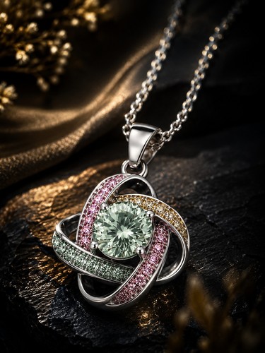 Collana con ciondolo nodo