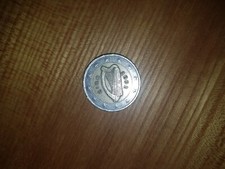 Moneta da 2 Euro IRLANDA 2002 Arpa EIRE con piccole usure