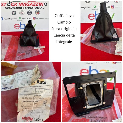Cuffia leva cambio pelle nera - leva,