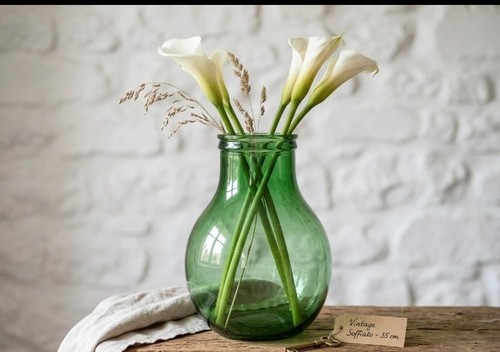 Piccola damigiana vaso - , verde
