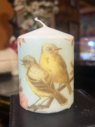Candela colonna uccellini - uccellini, e