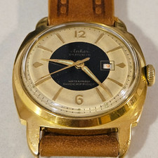 Orologio Uomo Vintage ANKER Bulleye Oversize 1940 OLD Rare Collection Manual 21J