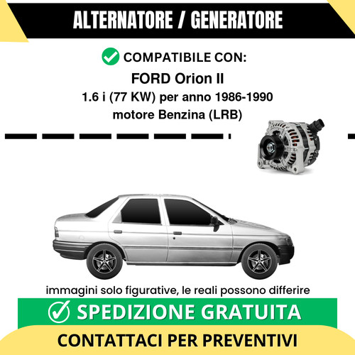 Alternatore ford orion 6i - alternatore, 1.6i