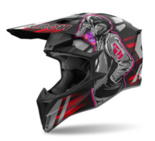 AIROH WRAAAP CYBER RED MATT CASCO MOTO CROSS ENDURO MOTARD SCOOTER TAGLIA M