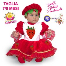 COSTUME VESTITO DI CARNEVALE BAMBINA FRAGOLINA 7/9 MESI PEGASUS 5012
