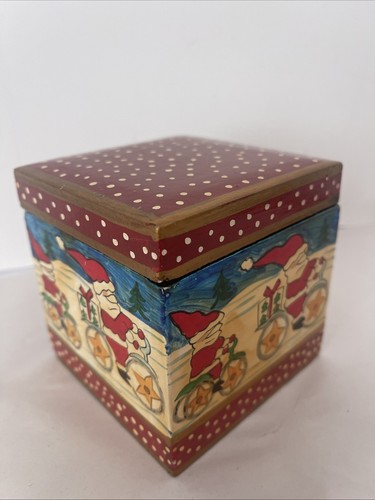 Scatola legno dipinta a - legno,