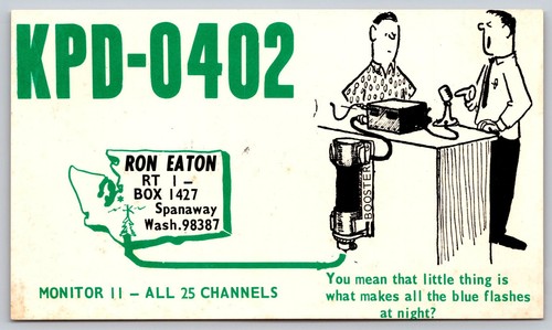Kpd 0402 radio qsl postcard - cb,