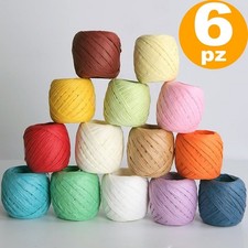 SET 6PZ CAVO RAFIA GOMITOLI