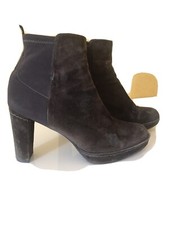 Stivaletti marroni Stuart Weitzman tg. 37.5 elasticizzati con plateau buono stat