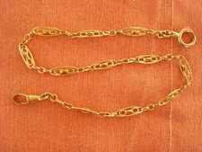 ANTICA CATENA  PER OROLOGIO DA TASCA  PLACCATA IN ORO ( W 5 )