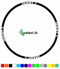 Kit di 12 adesivi logo in vinile per cerchi ruota bici GIANT MTB