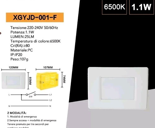 Lampada luce emergenza - lampada, led