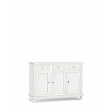CREDENZA MADIA BASE ARTE POVERA 3 PORTE 3 CASSETTI BIANCO OPACO CLASSICO CUCINA