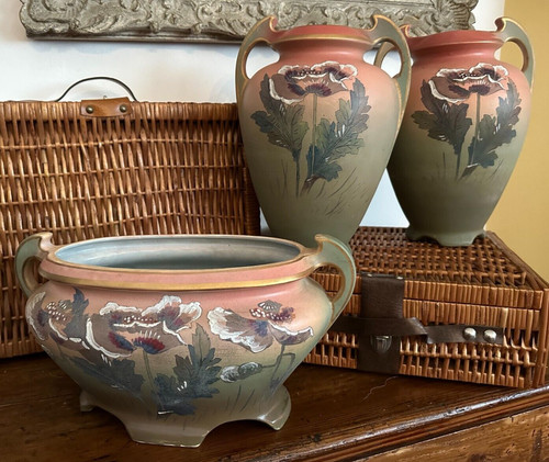 Antico trittico vasi cachepot - trittico, vasi/cachepot