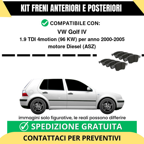 Pastiglie freno ant post vw - freno,