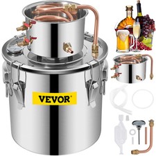 VEVOR Distillatore Acqua Alcolica 5GAL 19L Fusto in Acciaio Inox Tubo di Rame