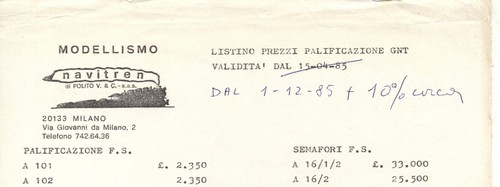 Catalogo navitren 1985 listino - catalogo,