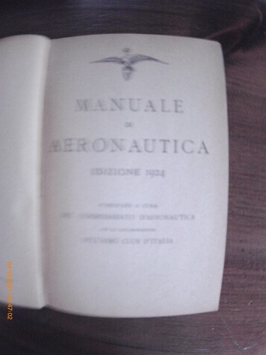 Manuale aeronautica 1924 - manuale,