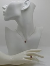 PARURE COLLANA E ANELLO CUORE