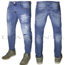 Jeans Uomo Denim Pantaloni