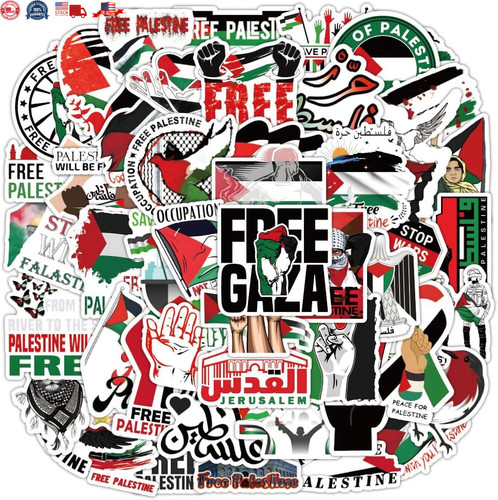 100 pezzi adesivi - adesivi, palestina