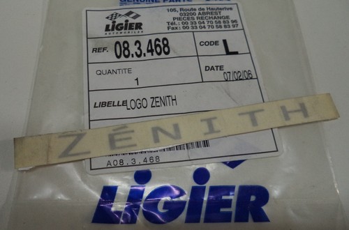 Targhetta logo zenith - logo, "zenith"