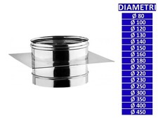 ALLINOX Supporto a Solaio Raccordo Canna Fumaria Acciaio Inox