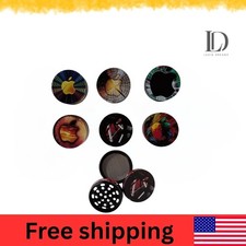 Tobacco Herb Spice Grinder 2.5" (63mm) Apple Design  4-Piece Metal Smoke Crusher