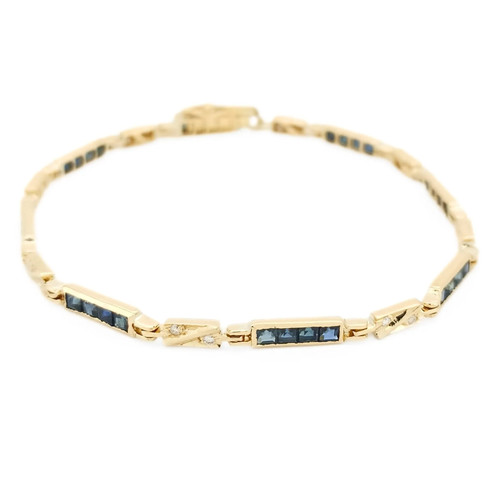 Bracciale zaffiri diamanti - zaffiri, e