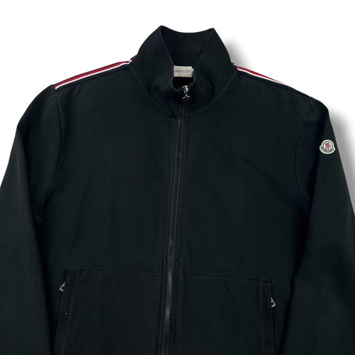 Felpa moncler nera con zip - con,