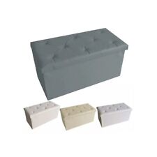 Pouff Puff Pouf Contenitore Imbottito Portaoggetti Seduta Pelle