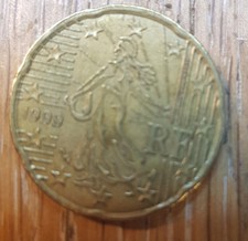 Moneta 1999 /Monnaie 20 Cent Euro Francia usata 