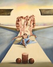 ALBERTO LANTERI: Le 3 Grazie, 1993 Olio su Tela 80x60; No Nunziante; De Chirico 