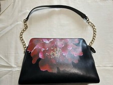 Tosca Blu Borsa Donna Doppio Manico Nera Fiori