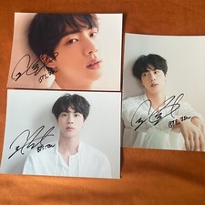 BTS JIN FOTO AUTOGRAFATA FIRMATA LOVE YOURSELF 转 STRAPPO COLLEZIONE K-POP 5*7 2022A
