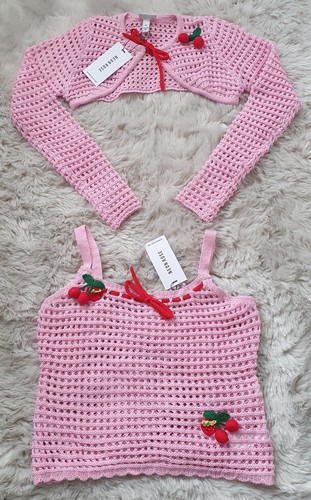 Twinset all uncinetto ciliegia - all'uncinetto,