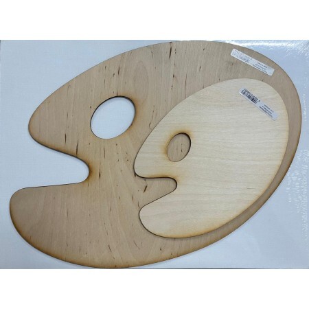 Tavolozza legno ovale - tavolozza, in